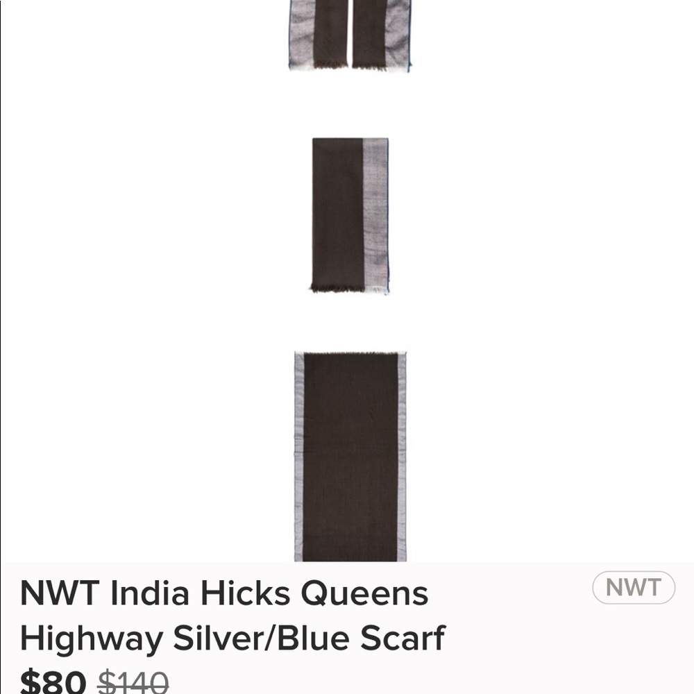 India hicks classic light weight wool scarf.